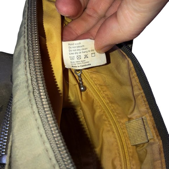 baggalini rich deep khaki nylon cross body travel bag - Picture 3 of 7